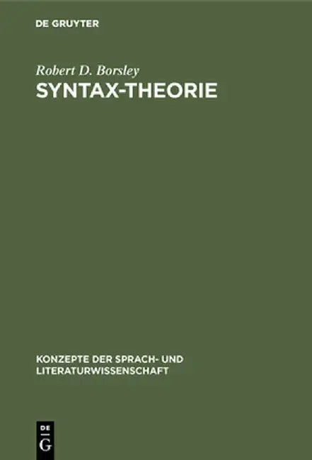 Syntax-Theorie by Robert D. Borsley