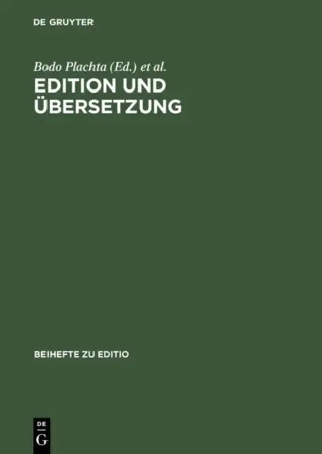 Edition und Übersetzung by Bodo Plachta, Winfried Woesler