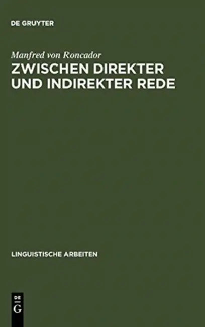 Zwischen direkter und indirekter Rede by Manfred Von Roncador