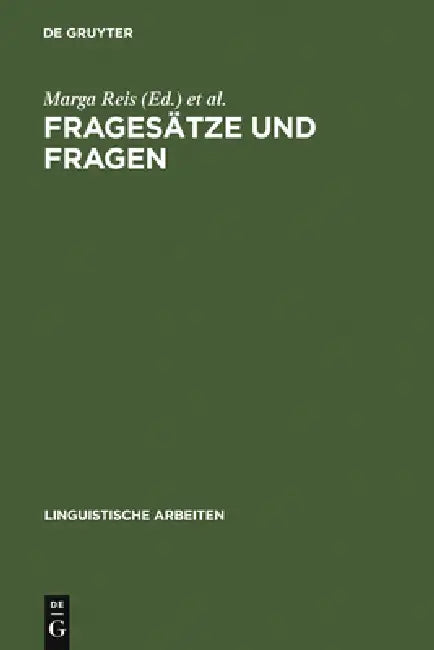 Fragesätze und Fragen by Marga Reis, Inger Rosengren