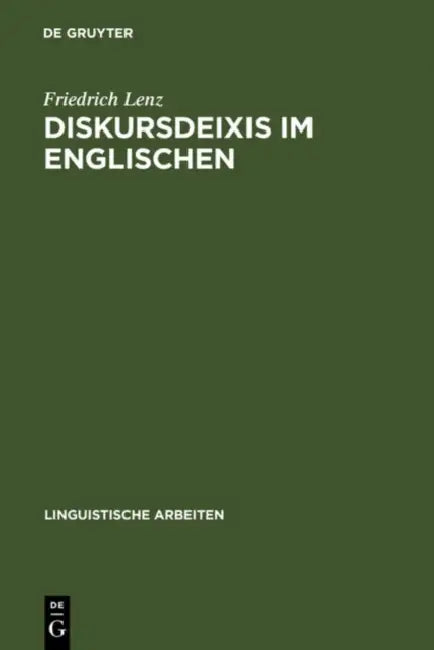 Diskursdeixis im Englischen by Friedrich Lenz