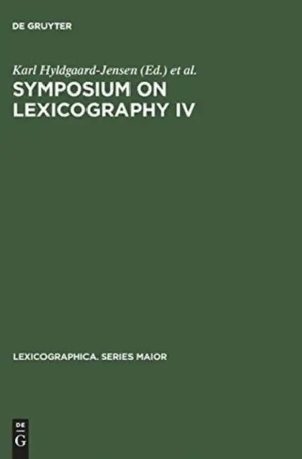 Symposium on Lexicography IV by Karl Hyldgaard-Jensen, Arne Zettersten, Symposium on Lexicography