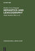 Semantics and Lexicography by Herbert Ernst Wiegand