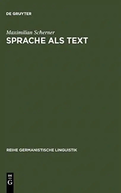 Sprache als Text by Maximilian Scherner