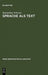 Sprache als Text by Maximilian Scherner
