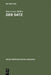 Der Satz: Definition Und Sprachtheoretischer Status by Beat Louis Müller