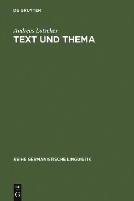 Text und Thema by Andreas Lötscher