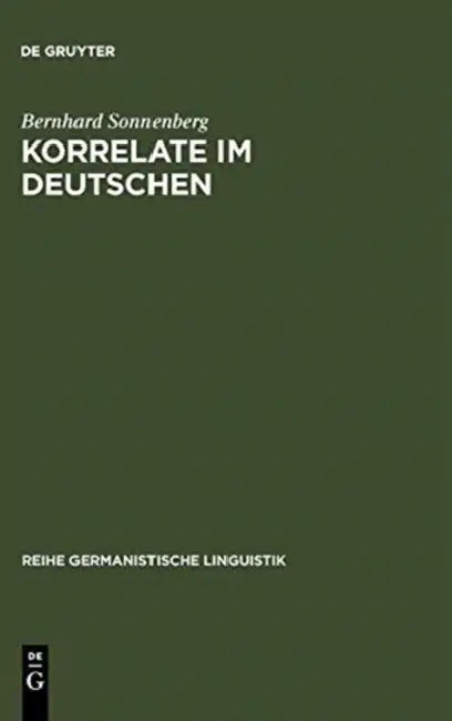 Korrelate im Deutschen by Bernhard Sonnenberg
