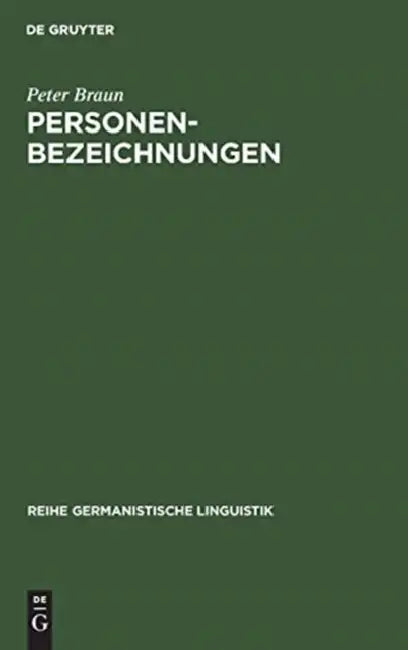 Personenbezeichnungen by Peter Braun