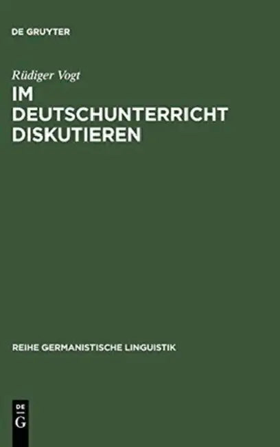 Im Deutschunterricht diskutieren by Rüdiger Vogt