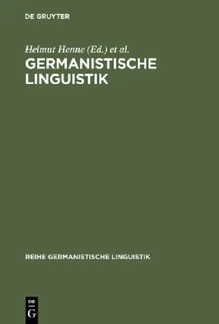 Germanistische Linguistik by Helmut Henne, Horst Sitta, Herbert Ernst Wiegand