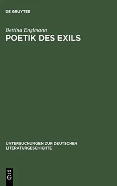 Poetik des Exils by Bettina Englmann