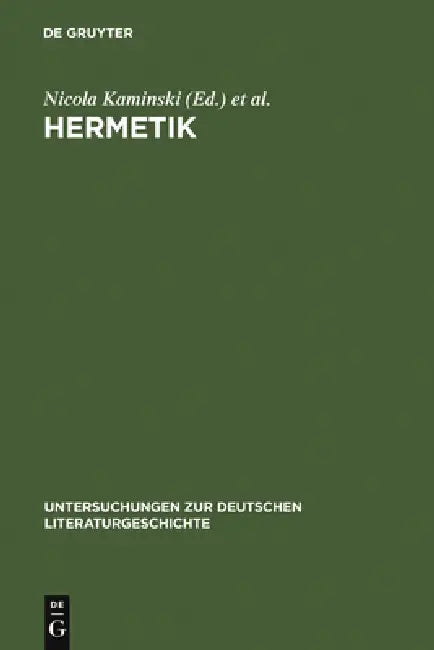 Hermetik by Nicola Kaminski, Heinz J. Drügh, Michael Herrmann