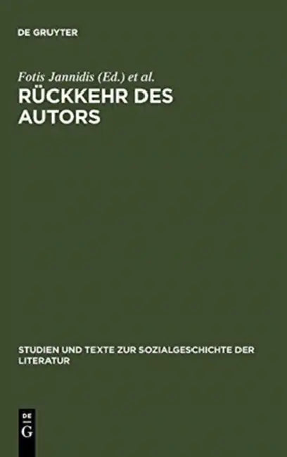 Rückkehr des Autors by Fotis Jannidis, Gerhard Lauer, Matias Martinez