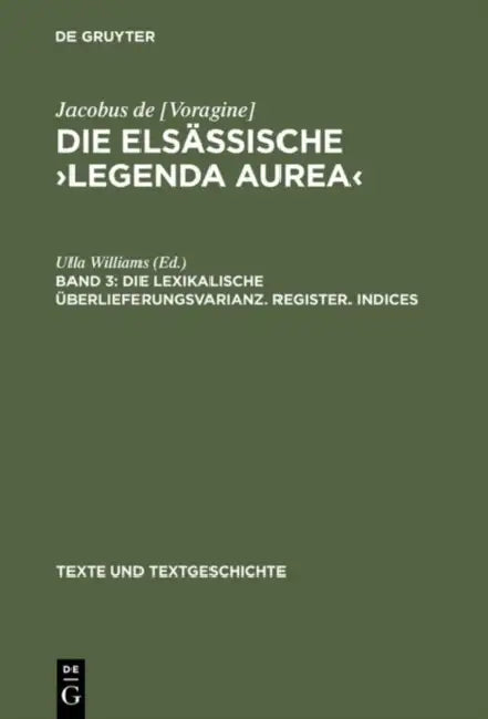 Die elsässische >Legenda aurea by Ulla Williams