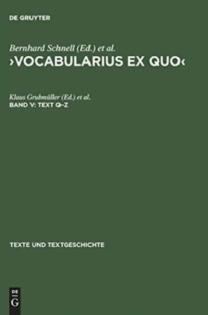 Text Q-Z by Klaus Grubmüller, Bernhard Schnell