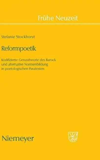 Reformpoetik = Reform Poetics by Stefanie Stockhorst