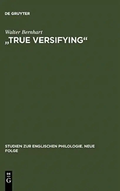 "True Versifying" by Walter Bernhart
