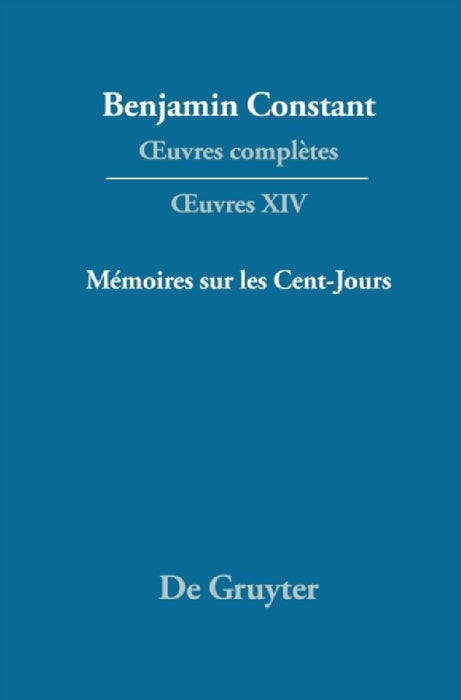 M'Moires Sur Les Cent-Jours  by Kurt Kloocke