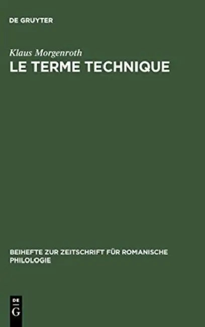 Le terme technique by Klaus Morgenroth