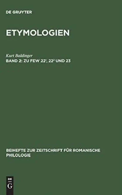 Zu Few 22¹, 22² Und 23 by Kurt Baldinger