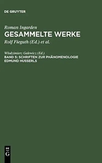 Schriften Zur PH Nomenologie Edmund Husserls by Wlodzimierz Galewicz