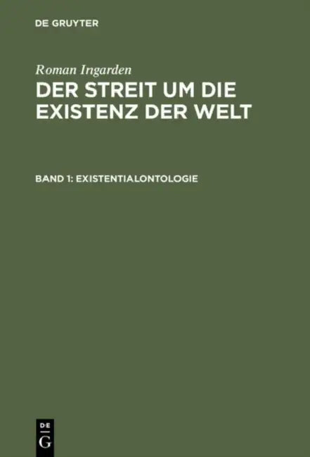 Existentialontologie by Roman Ingarden