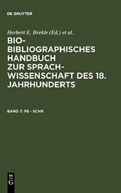 Pe - Schr by Herbert E. Brekle, Edeltraud Dobnig-Julch, Hans Jurgen Holler