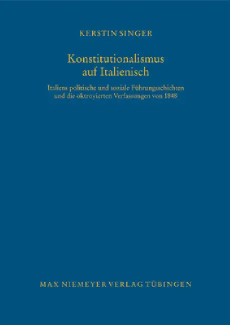 Konstitutionalismus auf Italienisch by Kerstin Singer