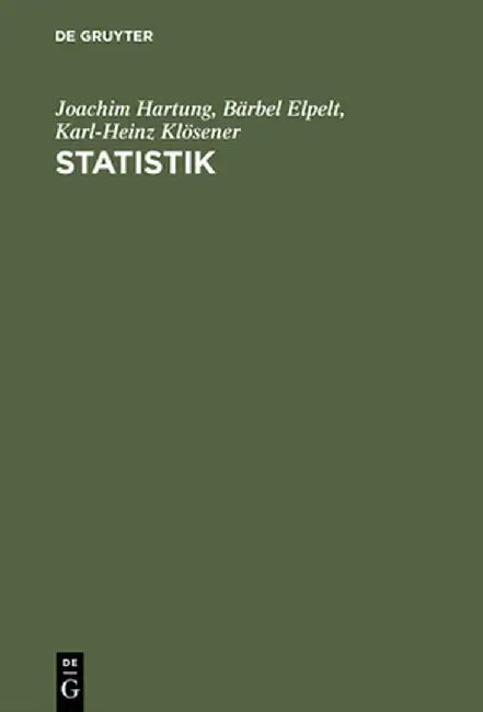 Statistik by Joachim Hartung