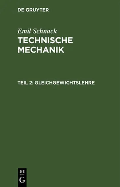 Gleichgewichtslehre by Emil Schnack