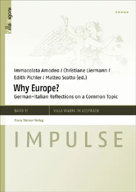 Why Europe?: German-Italian Reflections on a Common Topic by Immacolata Amodeo, Christiane Liermann, Edith Pichler