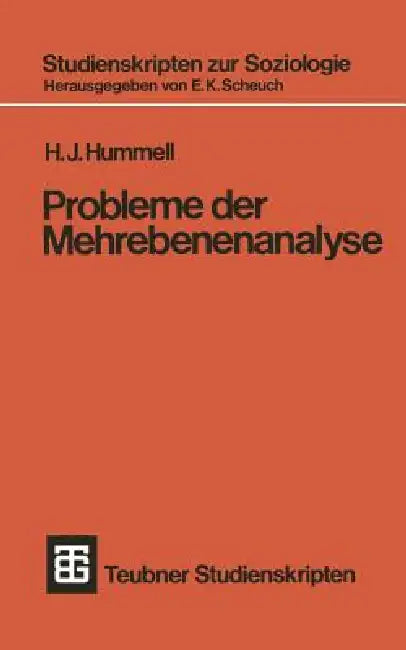 Probleme Der Mehrebenenanalyse by Hans J. Hummell