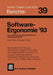 Software-Ergonomie '93: Von Der Benutzungsoberfläche Zur Arbeitsgestaltung by Rödiger