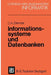 Informationssysteme Und Datenbanken by Carl August Zehnder