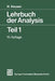 Lehrbuch Der Analysis Teil 1 by Rer Nat Harro Heuser
