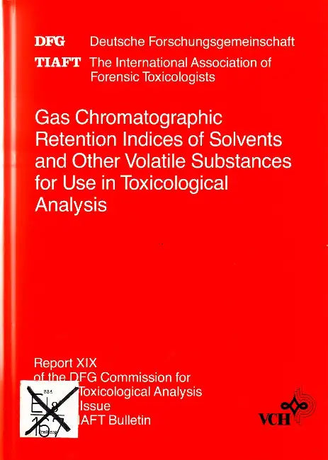 Gas Chromatographic Retention Indices of Solvents by R. A. de Zeeuw