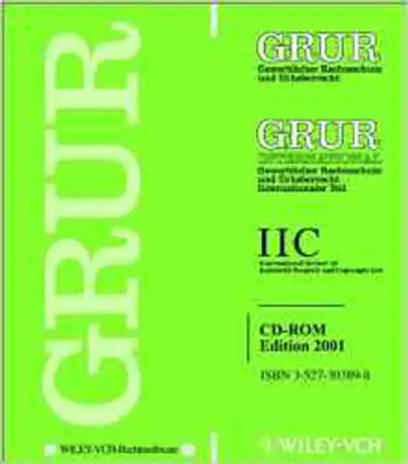 Grur Cd-Rom 2001: Wiley-VCH-Rechts software by Dt. Vereinigung ffr Gewerblich