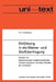 Einführung in Die Wärme- Und Stoffübertragung: Skriptum Für Maschinenbauer, Verfahrenstechniker, Chemie-Ingenieure, Chemiker, Physiker AB 4. Semester by Ernst-Ulrich Schlünder