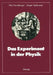 Das Experiment in Der Physik: Ausgewählte Beispiele Aus Der Geschichte by Fritz Fraunberger