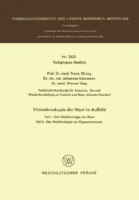 Vitalmikroskopie der Haut im Auflicht by Franz Ehring
