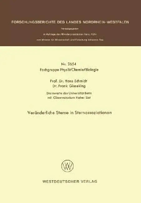 Veränderliche Sterne in Sternassoziationen by Hans Schmidt