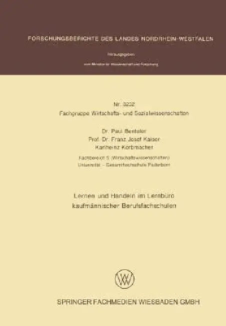Lernen Und Handeln Im Lernbüro Kaufmännischer Berufsfachschulen by Paul Benteler