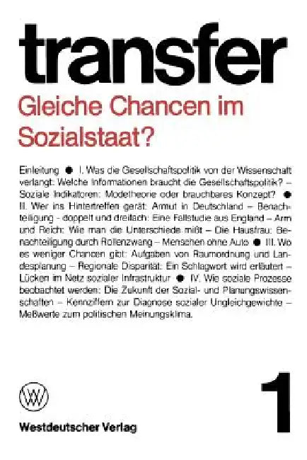 Gleiche Chancen Im Sozialstaat? by Carl Böhret, Garry D. Brewer, Ronald D. Brunner