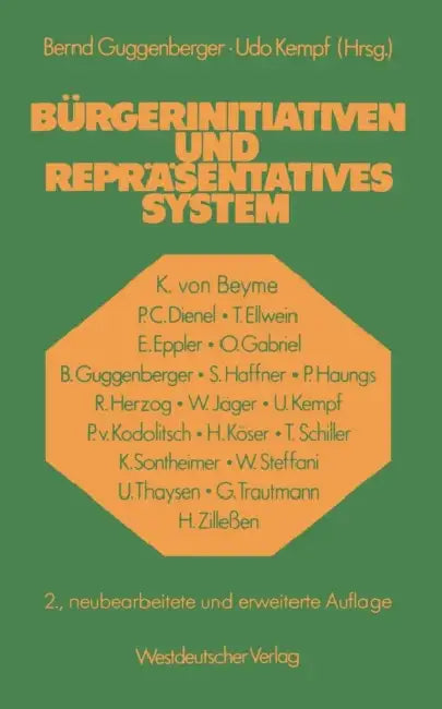 Bürgerinitiativen Und Repräsentatives System by Bernd Guggenberger, Udo Kempf