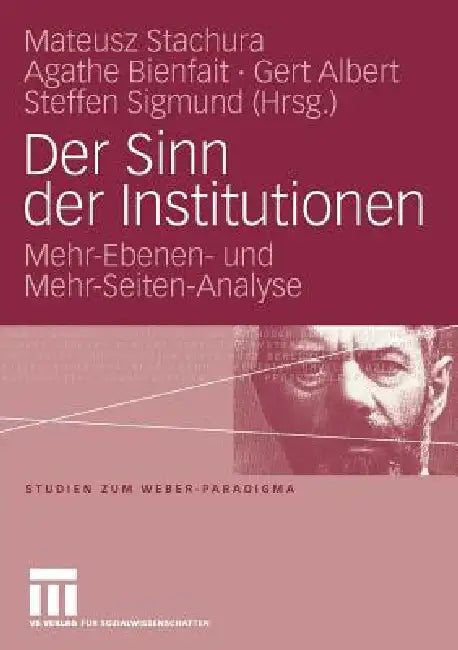 Der Sinn Der Institutionen: Mehr-Ebenen- Und Mehr-Seiten-Analyse by Mateusz Stachura, Agathe Bienfait, Gert Albert