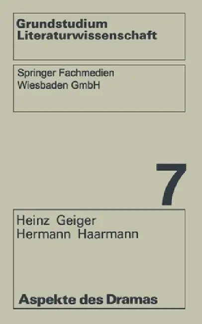 Aspekte des Dramas by Heinz Geiger, Hermann Haarmann