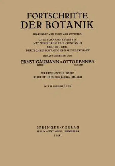 Bericht Über Die Jahre 1949-1950 by Ulrich Lüttge, Wolfram Beyschlag, Burkhard Büdel