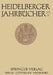 Heidelberger Jahrbücher by Kenneth A. Loparo