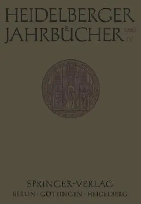 Heidelberger Jahrbücher by Kenneth A. Loparo